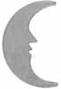Inlay, Man-in-the-Moon, 
0.63" by 1", nickel silver 0.040" thick